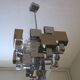 Lustre cubiste moderne italien Sciolari années 1960