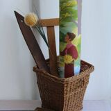 Wicker wastebasket