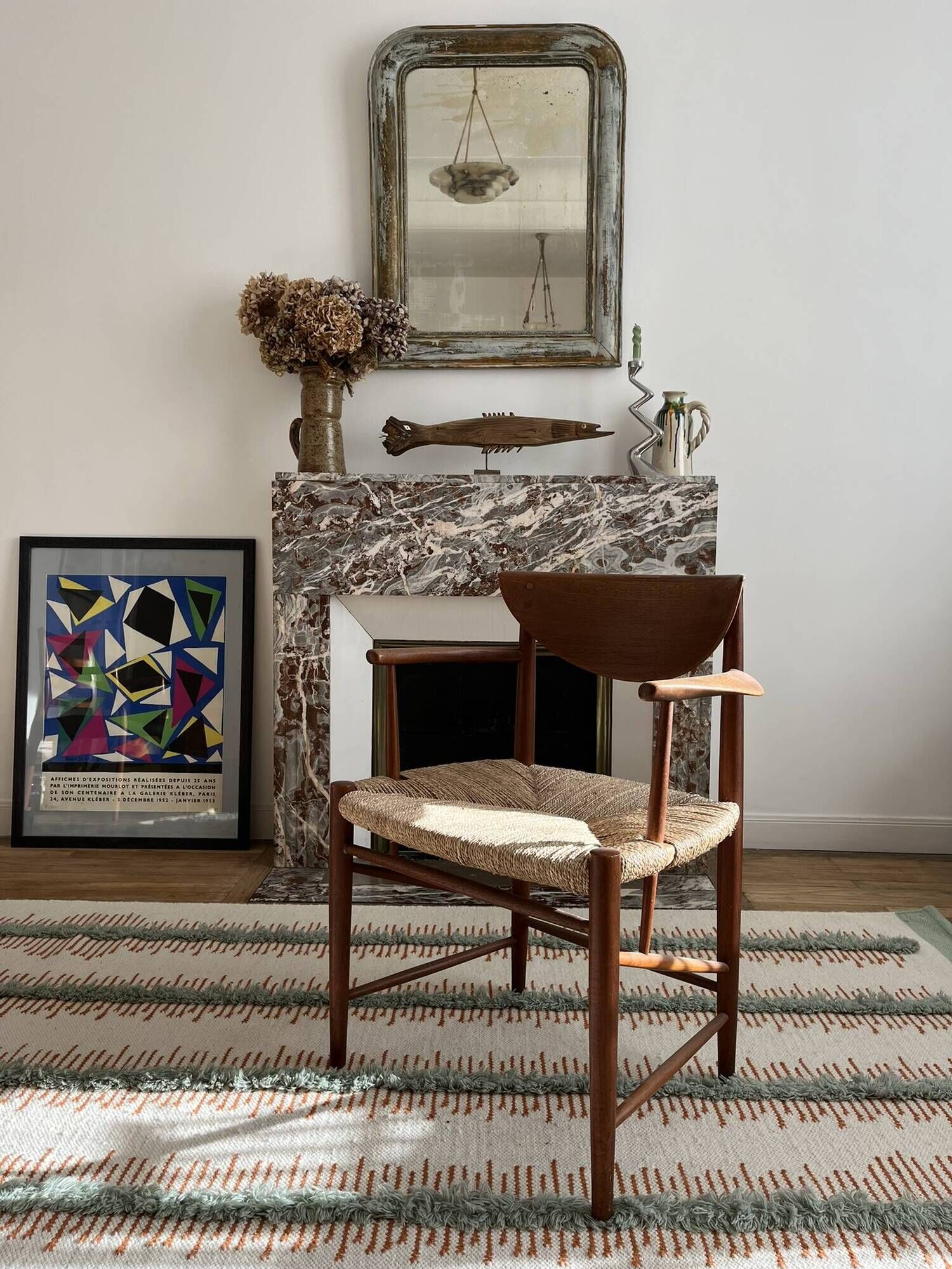 Vintage Scandinavian armchair in teak by Peter Hvidt & Orla Mølgaard