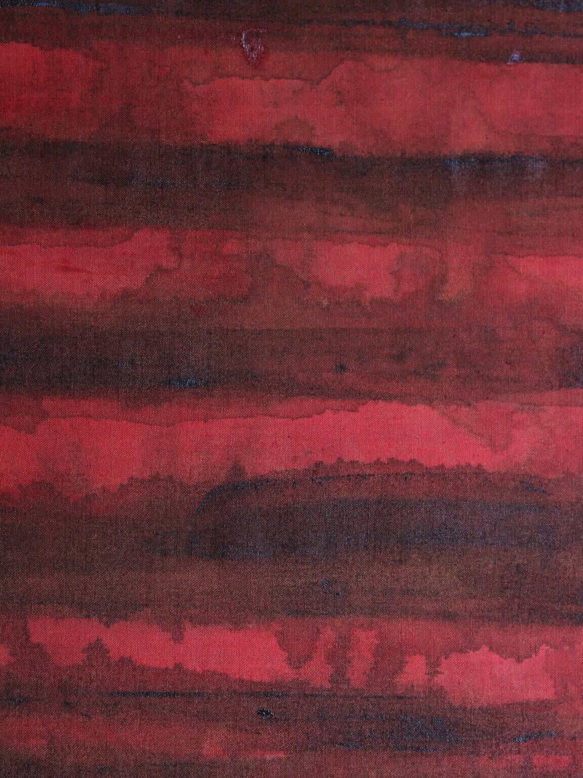 Horizontal Organic Lines In Pink And Black By Karina Savonenko, 80x120cm
