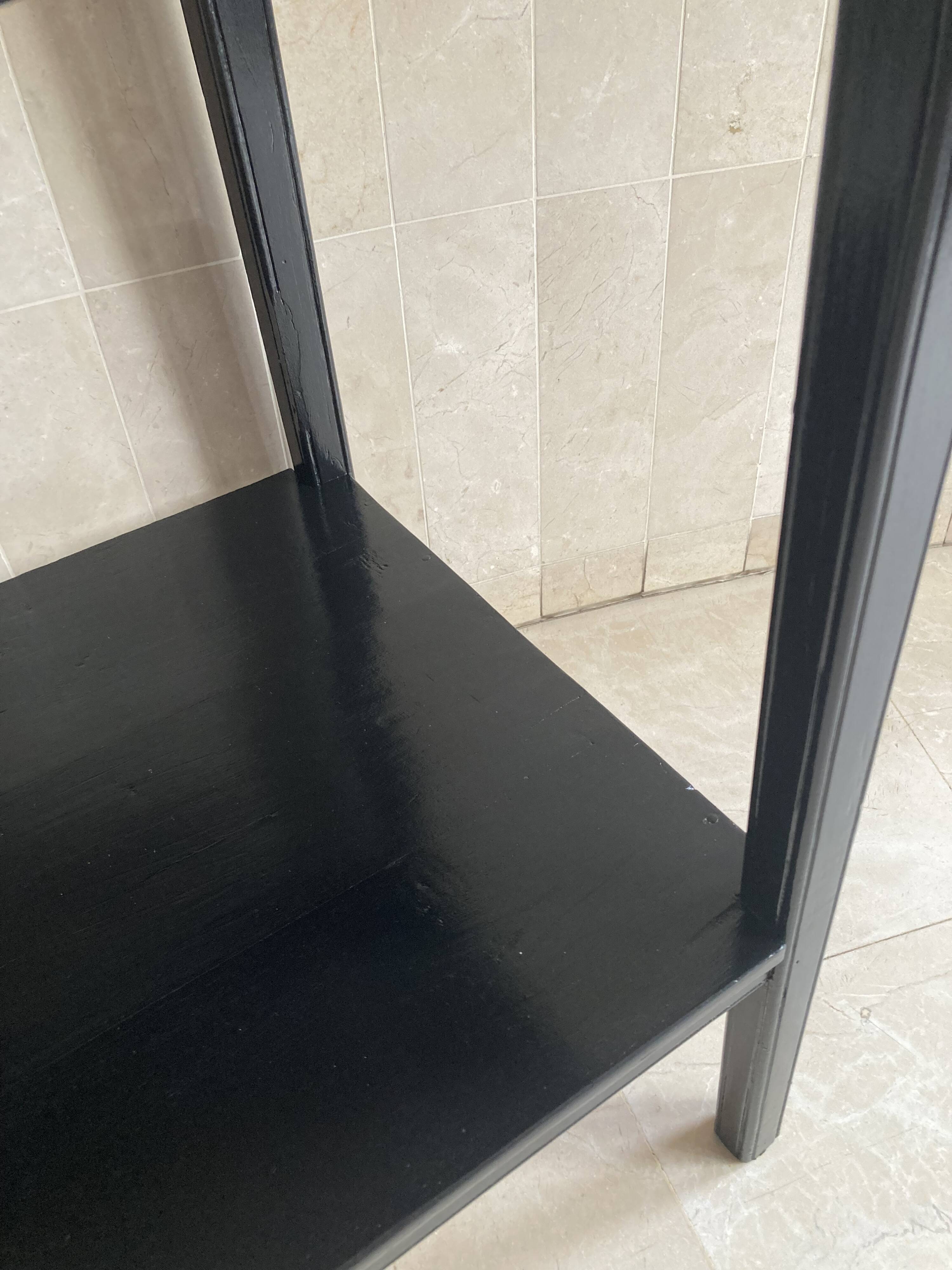 Black lacquered serving table
