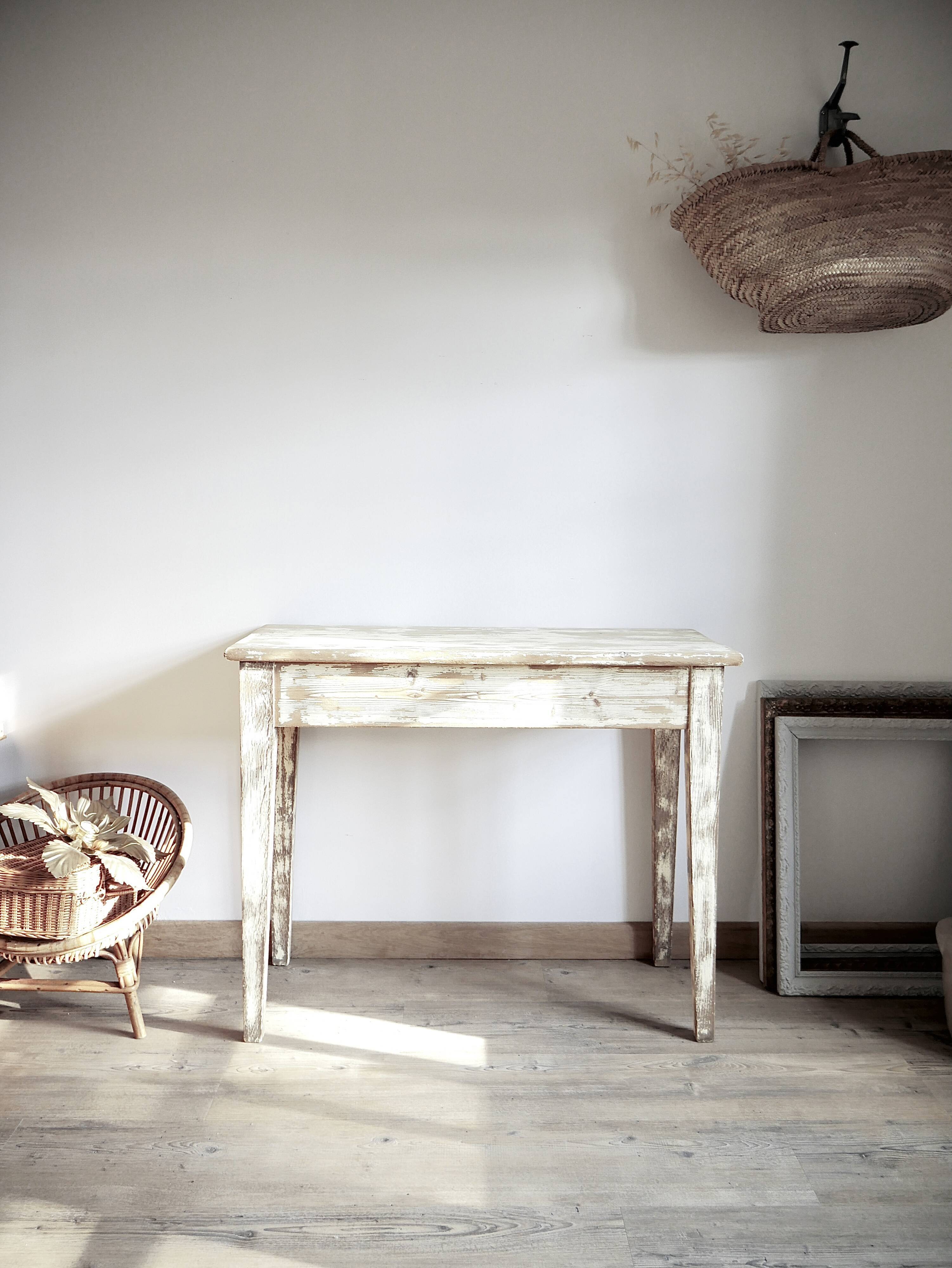 Patinated wooden console