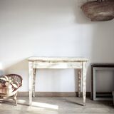 Patinated wooden console