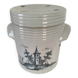 Stoneware storage jar with blue decoration – La Chapelle des Pots