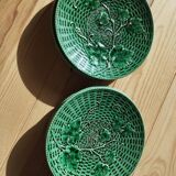 Set of dessert plates Sarreguemines – Art Nouveau earthenware, decoration