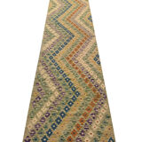 Traditional cream flat woven runner rug 81x300cm