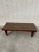 Afro style carved wooden table with glass top