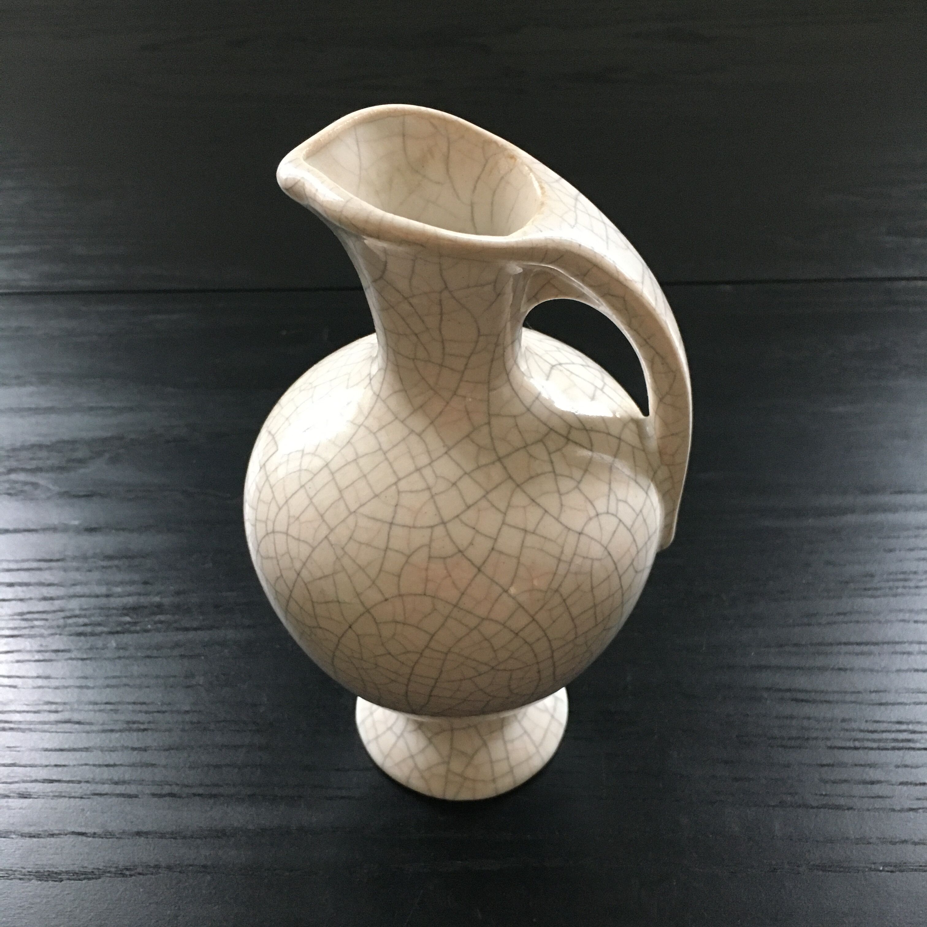 Cracked ivory amphora vase
