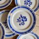 Set of 12 vintage blue flower dessert plates