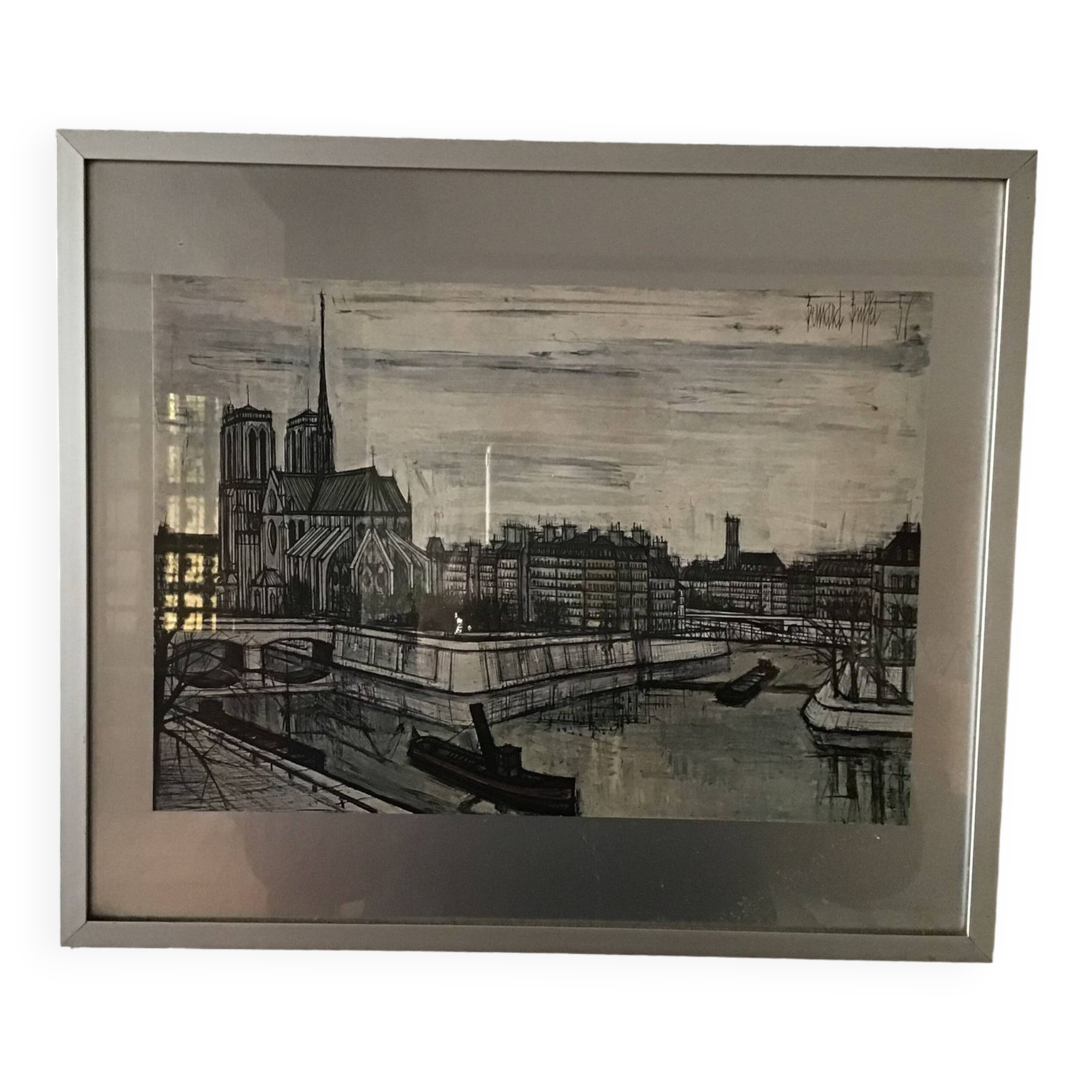 Bernard Buffet painting Notre Dame Paris quai de Seine