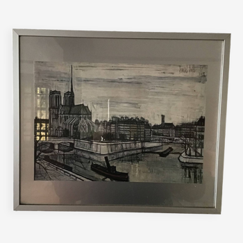 Bernard Buffet painting Notre Dame Paris quai de Seine