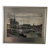 Bernard Buffet tableau notre dame Paris quai de Seine