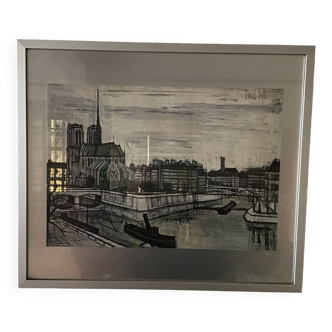 Bernard Buffet tableau notre dame Paris quai de Seine