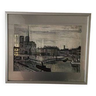 Bernard Buffet painting Notre Dame Paris quai de Seine