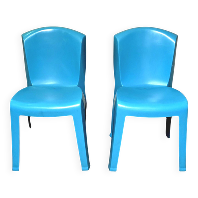 Paire de chaises jardin ou salon, empilables de Gabriele Pezzini - Evolutif