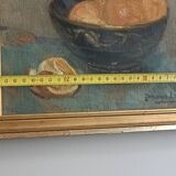 Oil on canvas, still life, signed