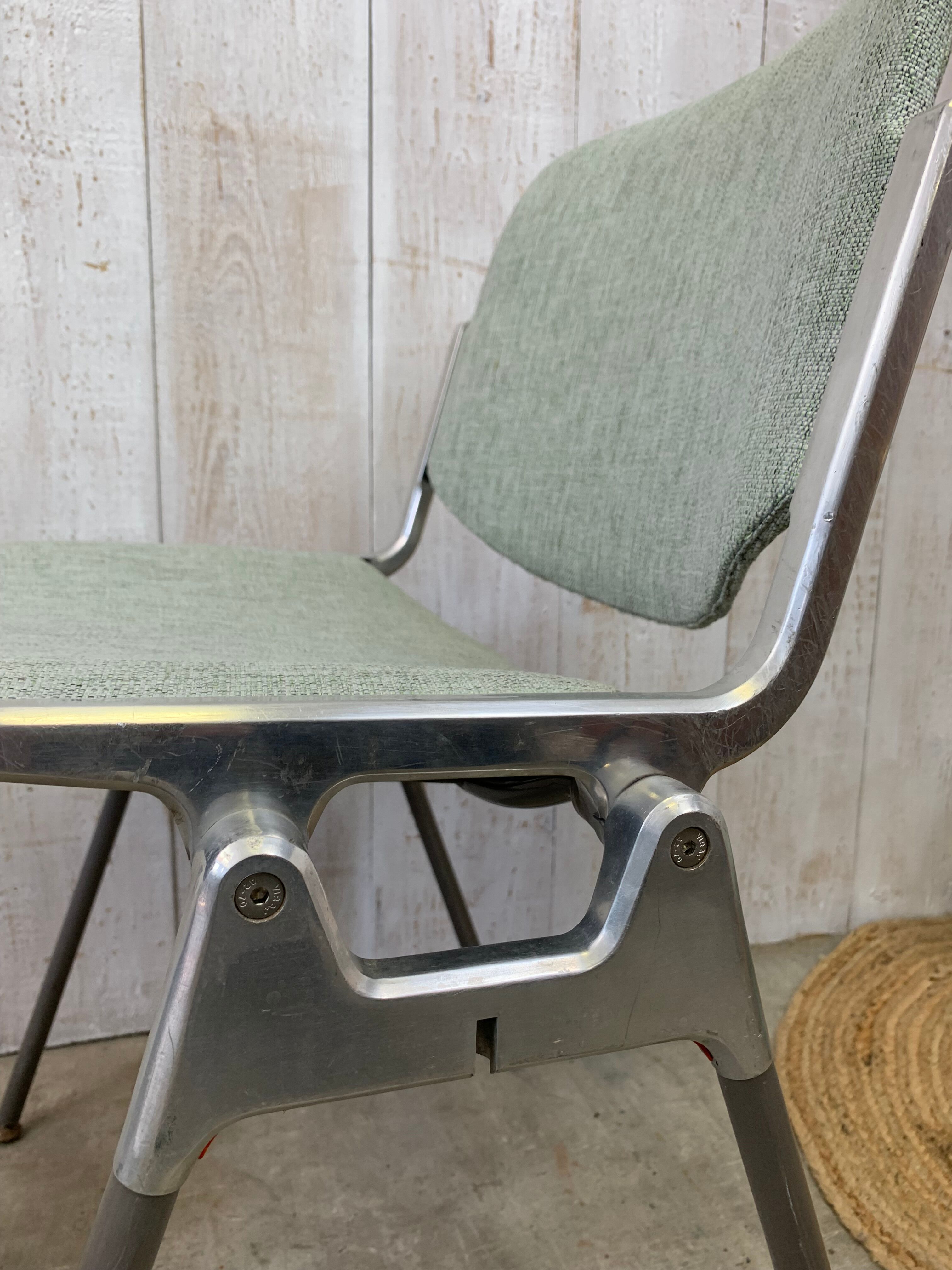 Series of 4 chairs by Giancarlo Piretti, Castelli 70