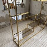 Brass shelf 1970 Belgo Chrom regency