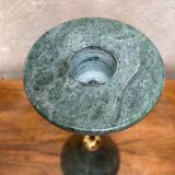80s marble and brass candle holder
