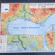 Poster school map Mediterranean Region and Corsica Massif Central