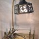 polished coppery brass art deco desk lamp numbered 3kg