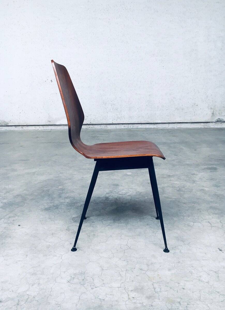 Mid-Century Modern Plywood Side Chairs attributed to Carlo Ratti for Legni Curvati, Italy, 1950s, Set of 3