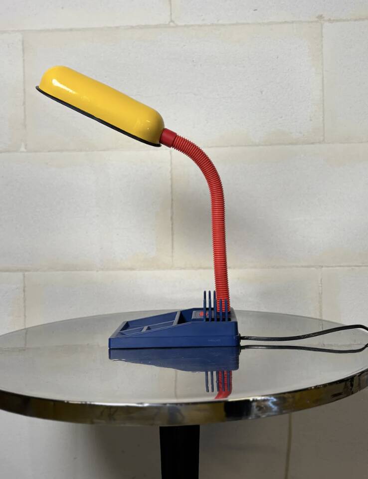 Memphis vintage desk organiser lamp I 1980s