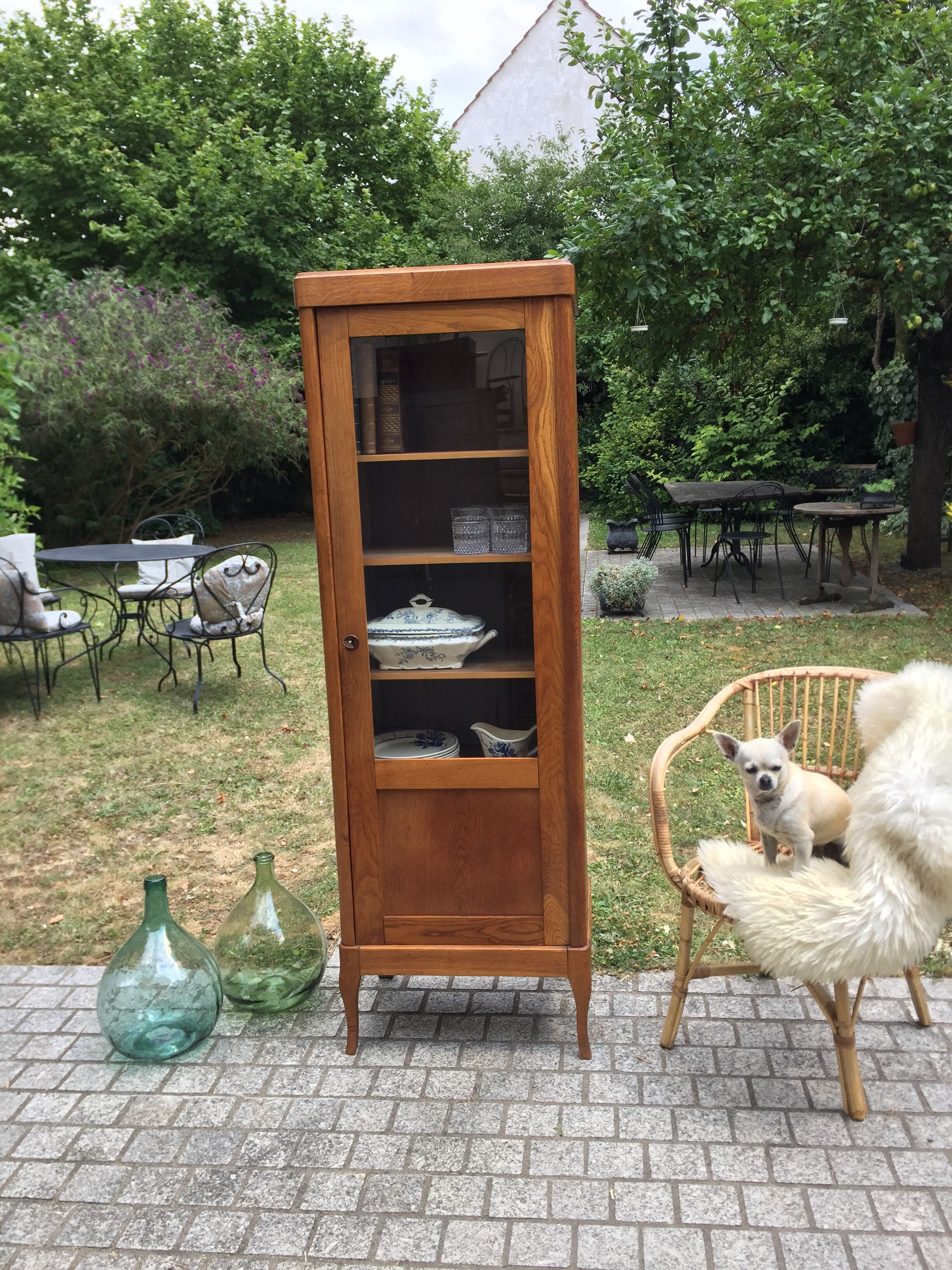 Cabinet with showcase vintage 1960 hosier