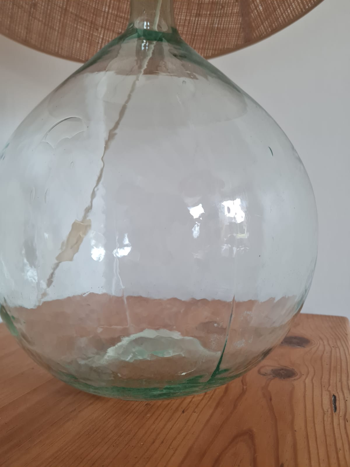Vintage demijohn lamp