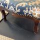 Footrest in wood and fabrics