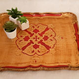 Venetian red and gold plateau