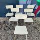 Lot 6 chaises formica jaune paille crème