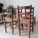 Set of 4 antique mountain chairs in the style of Charlotte Perriand
