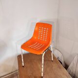 Chair with openwork plastic shell 1970