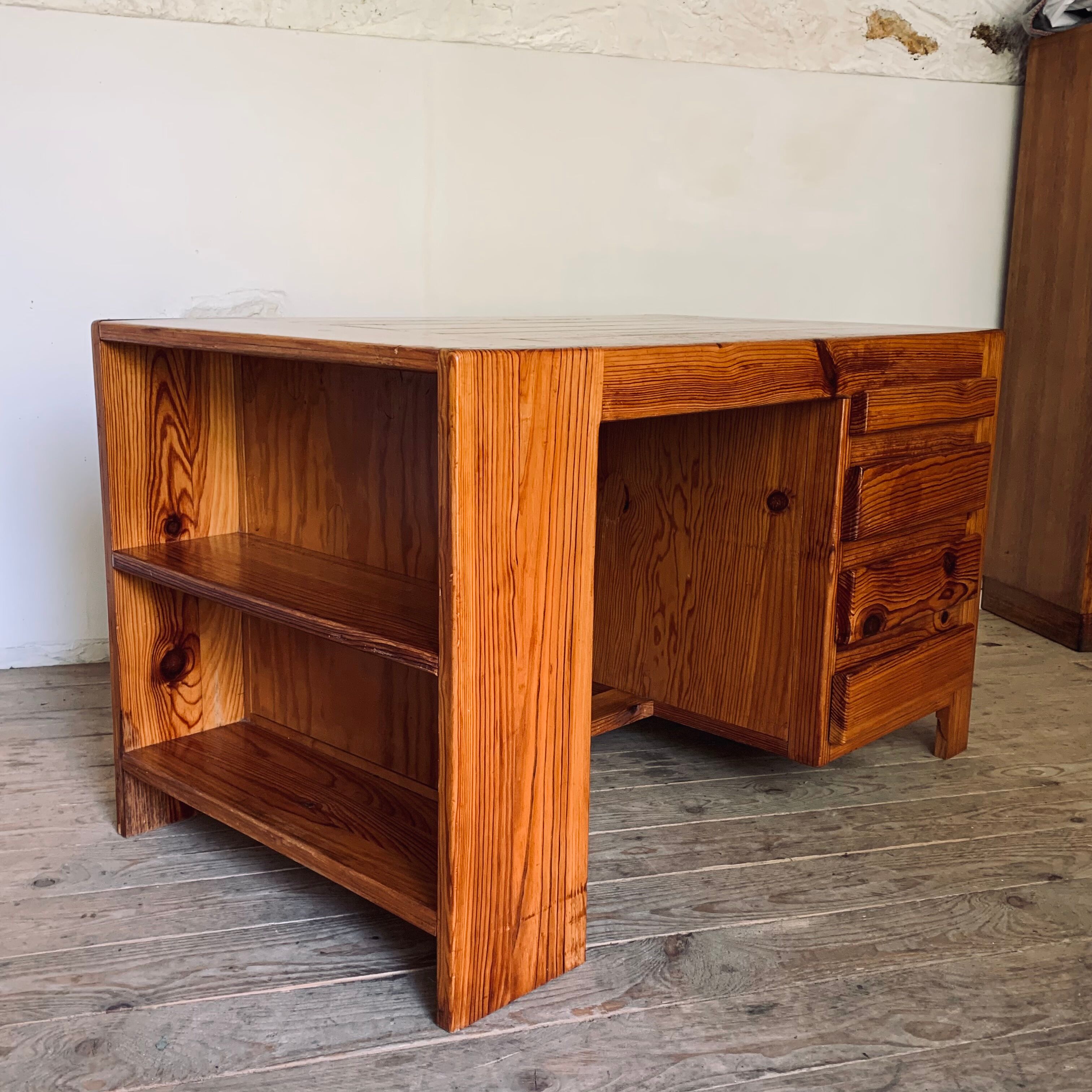 Vintage pine desk home style Regain