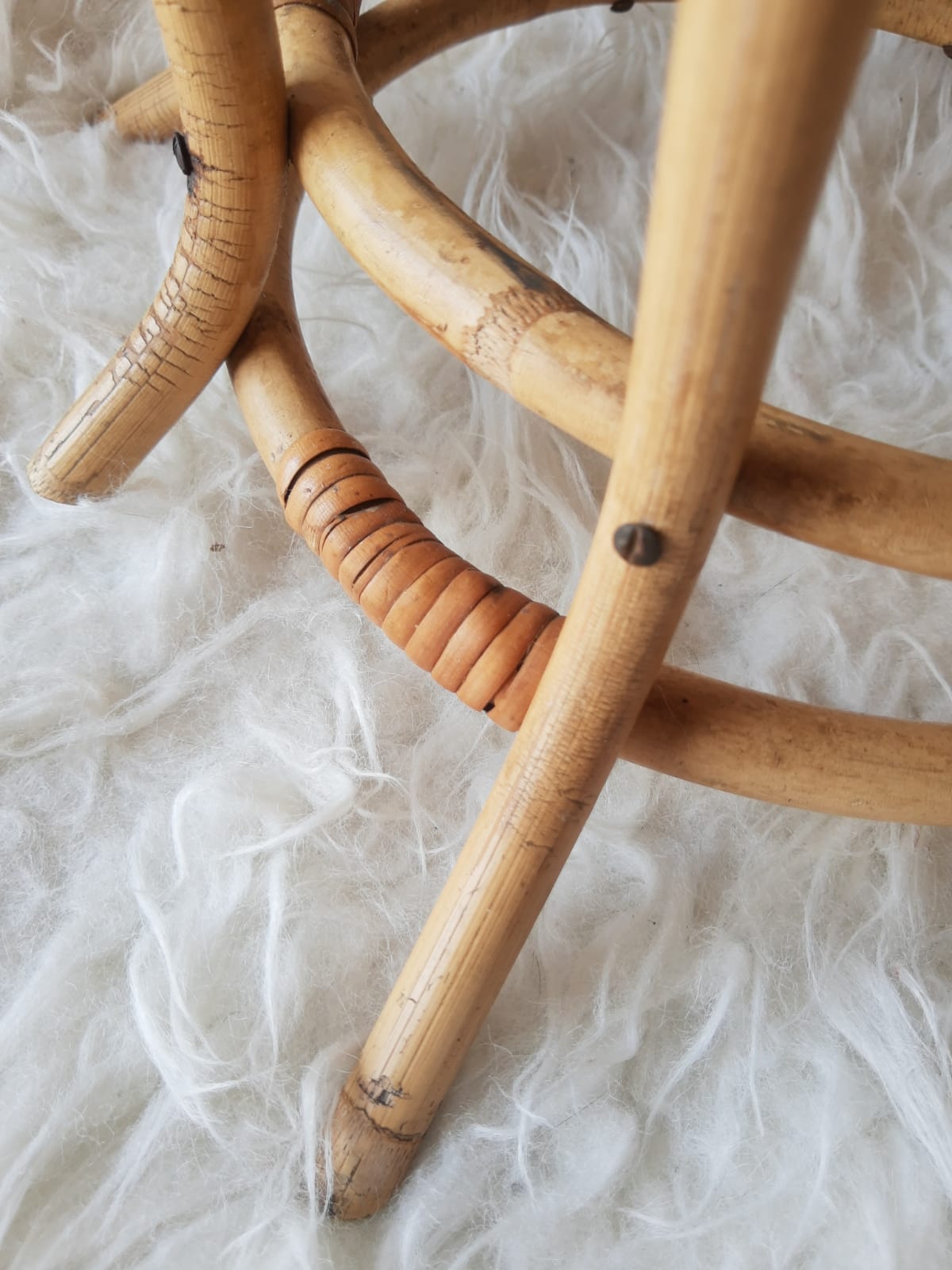 Rattan umbrella stand 60s -70s vintage