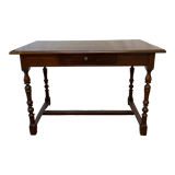 Solid wood desk pegged turned feet