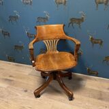Antique oak office chair