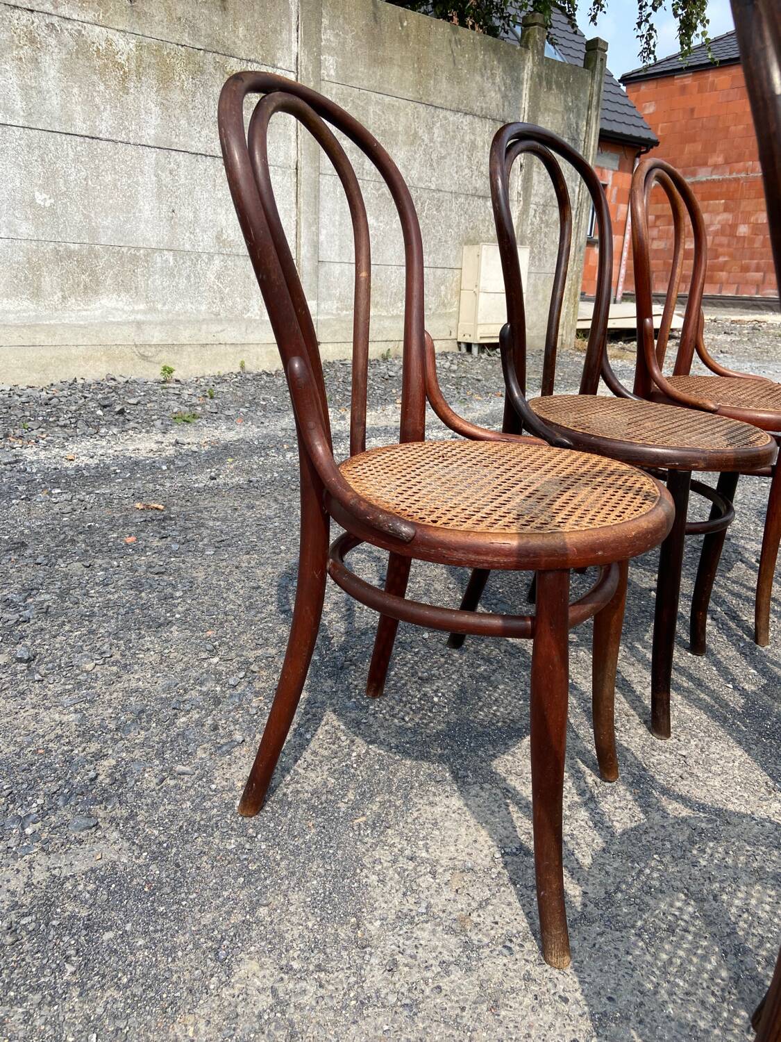 Set of 7 Thonet bistro chairs