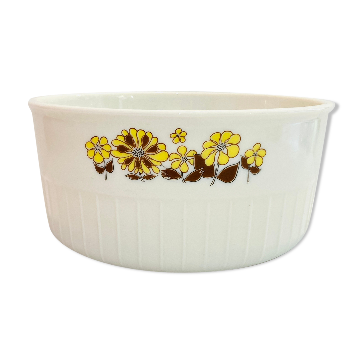 White glass bowl from the 70s sovirel