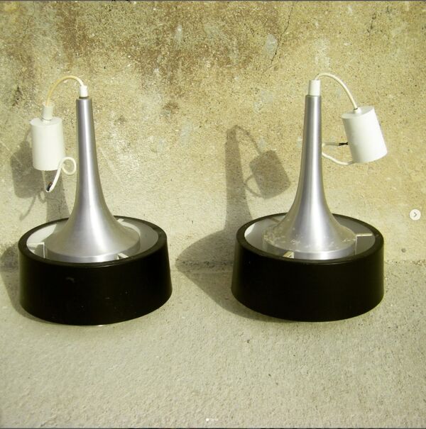 Paire de luminaires vintage 1970