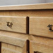 Vintage 1970s Danish Oak Low Cabinet / Sideboard, Henning Kjærnulf style