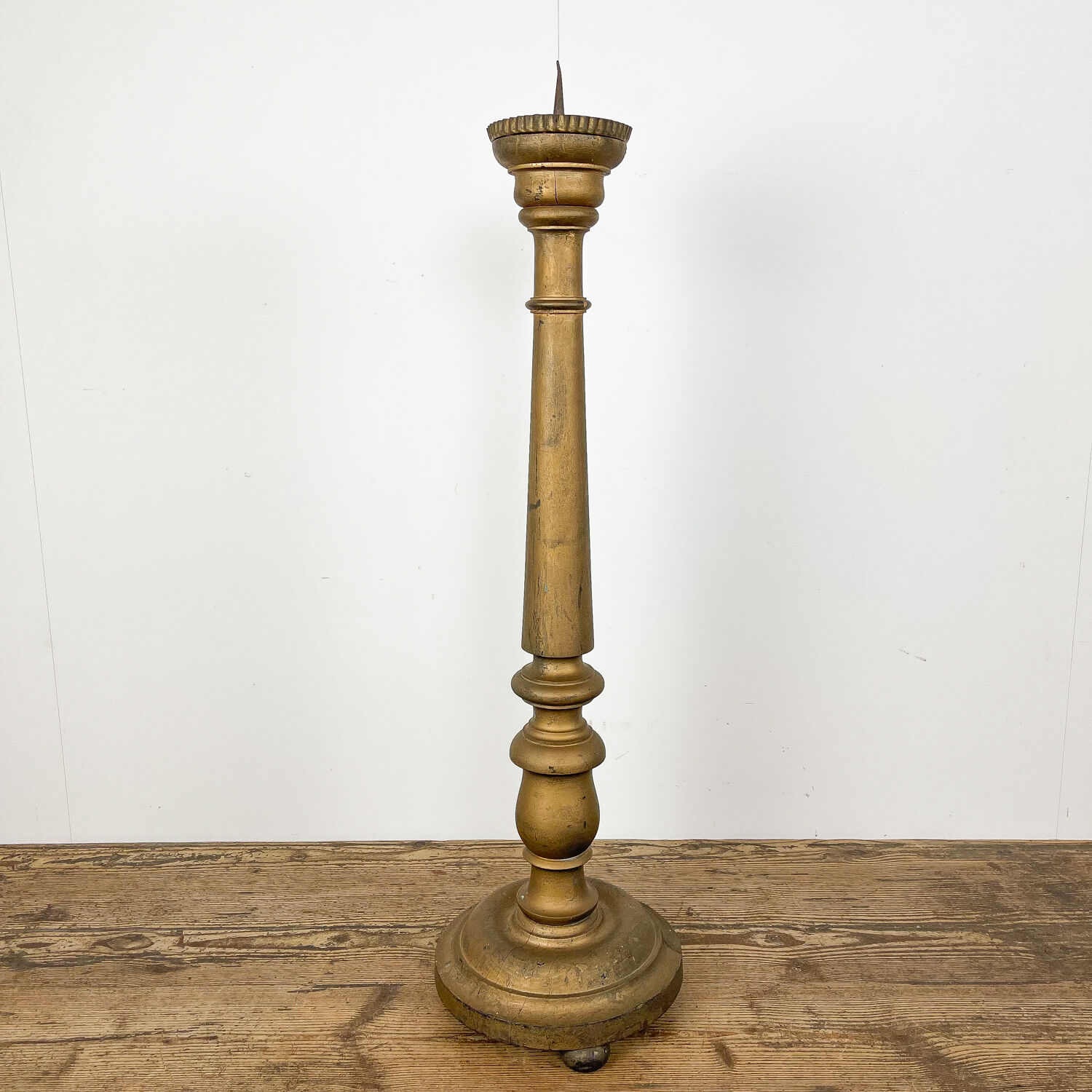 French antique wooden candle holder 19th century