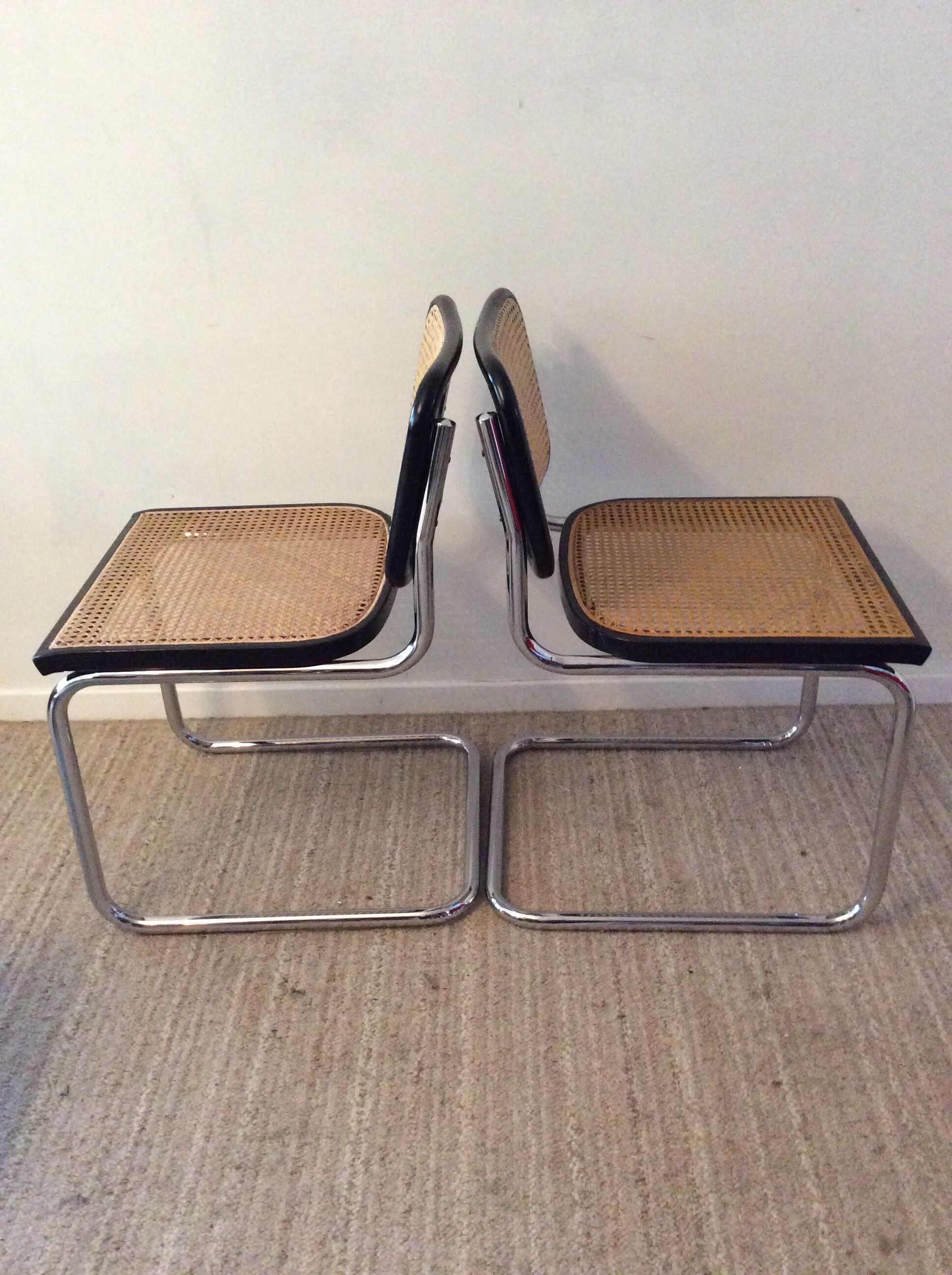 Pair of chairs Marcel Breuer Cesca B32