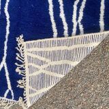 Moroccan blue decorated rug 200cmx300cm