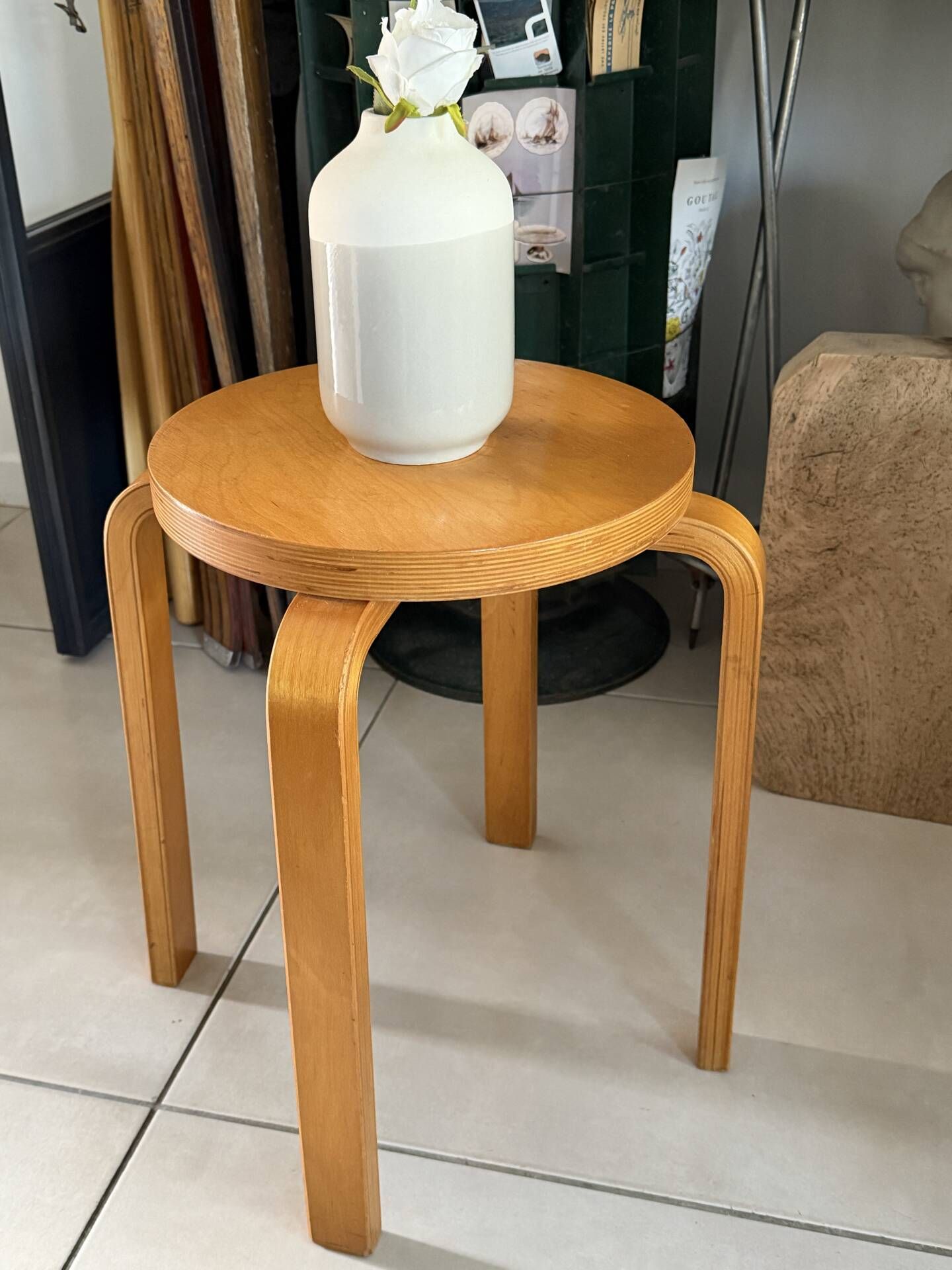 Vintage Alvar Aalto E60 stool for Artek