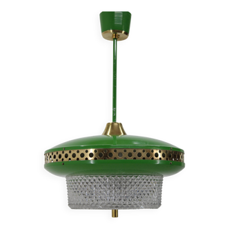 1970s Green Space Age Metal Pendant by LUDIB Bratislava, Czechoslovakia