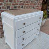 Marble-topped chest of drawers