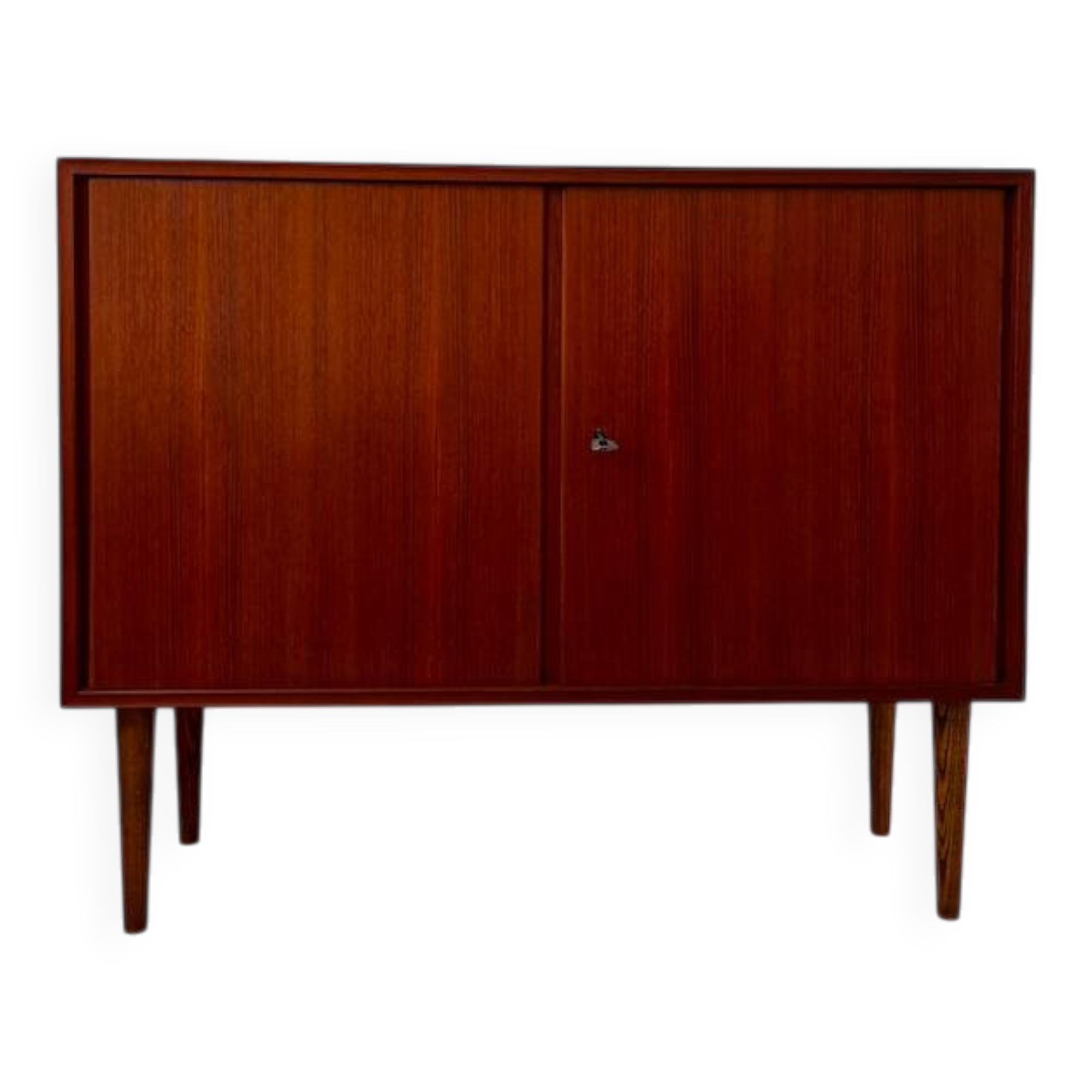 Narrow Scandinavian teak sideboard