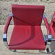 Set 4 - red chrome Brno armchair flat bar- Ludwig Mies vd Rohe bauhaus